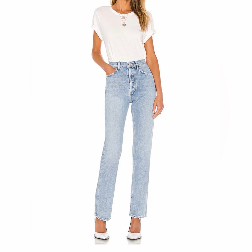 Agolde Lana Straight Jeans in Riptide size 26